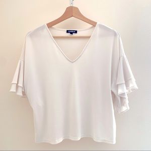 Ruffle Bell-Sleeve Blouse